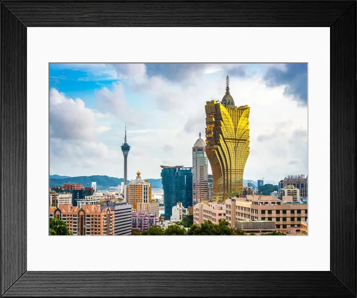 Framed Print : Macau, China city skyline Framed Print : Macau, China city skyline