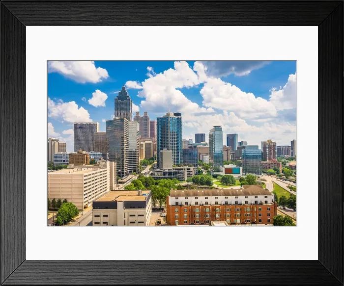Framed Print : Atlanta, Georgia, USA downtown city skyline at dusk Framed Print : Atlanta, Georgia, USA downtown city skyline at dusk