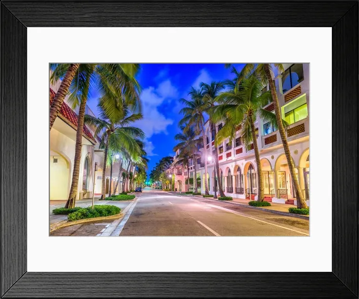 Framed Print : Palm Beach, Florida, USA at Worth Ave Framed Print : Palm Beach, Florida, USA at Worth Ave