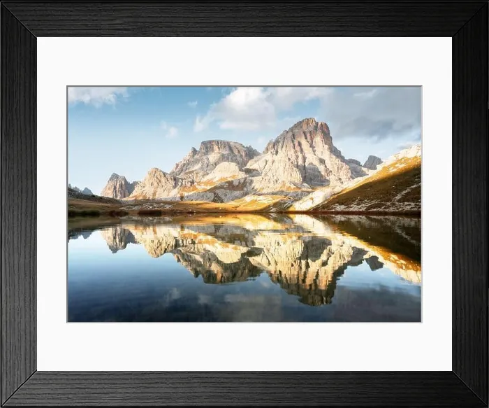 Framed Print : Clear water of alpine lake Piani in the Tre Cime Di Laveredo National Park, Dolomites, Italy Framed Print : Clear water of alpine lake Piani in the Tre Cime Di Laveredo National Park, Dolomites, Italy
