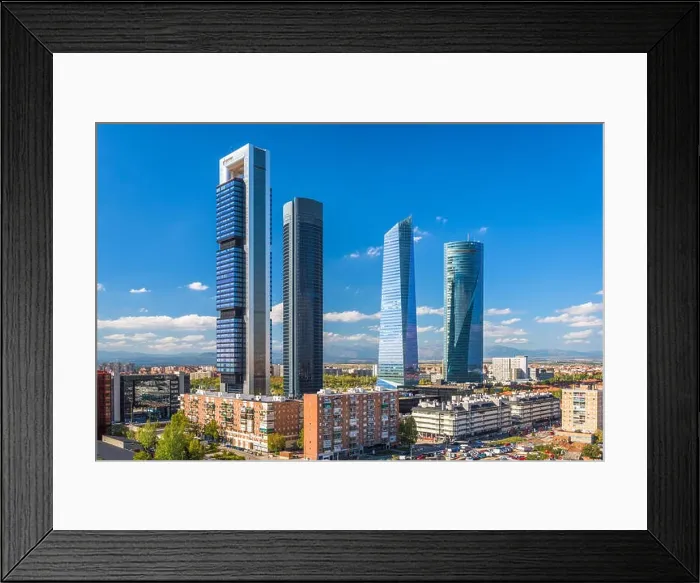 Framed Print : Madrid, Spain financial district skyline Framed Print : Madrid, Spain financial district skyline