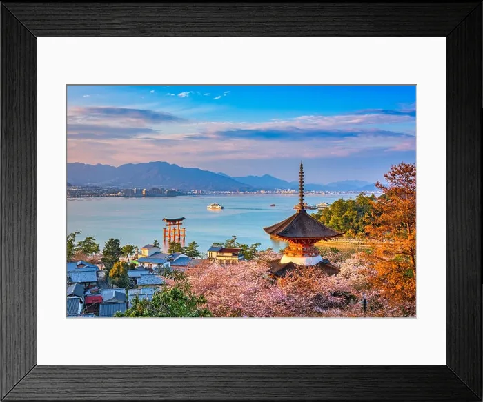 Framed Print : Miyajima Island, Hiroshima, Japan in spring Framed Print : Miyajima Island, Hiroshima, Japan in spring