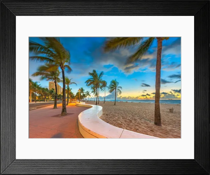 Framed Print : Fort Lauderdale, Florida, USA beach and life guard tower at sunrise Framed Print : Fort Lauderdale, Florida, USA beach and life guard tower at sunrise