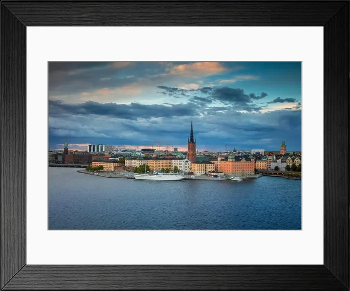 Framed Print : Stockholm. Image of Stockholm, Sweden during twilight blue hour Framed Print : Stockholm. Image of Stockholm, Sweden during twilight blue hour
