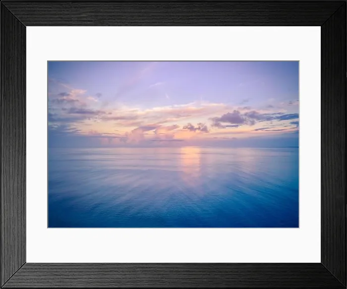 Framed Print : Relaxing seascape with wide horizon of the sky and the sea. Holiday destination and luxury travel concept. Abstract sea background, long exposure view Framed Print : Relaxing seascape with wide horizon of the sky and the sea. Holiday destination and luxury travel concept. Abstract sea background, long exposure view