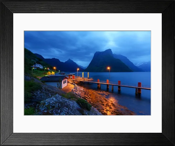 Framed Print : Urke village and Hjorundfjorden fjord Framed Print : Urke village and Hjorundfjorden fjord