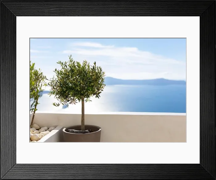 Framed Print : White wash staircases on Santorini Island, Greece. The view toward Caldera sea with cruise ship awaiting. Luxury summer travel, dream vacation Framed Print : White wash staircases on Santorini Island, Greece. The view toward Caldera sea with cruise ship awaiting. Luxury summer travel, dream vacation