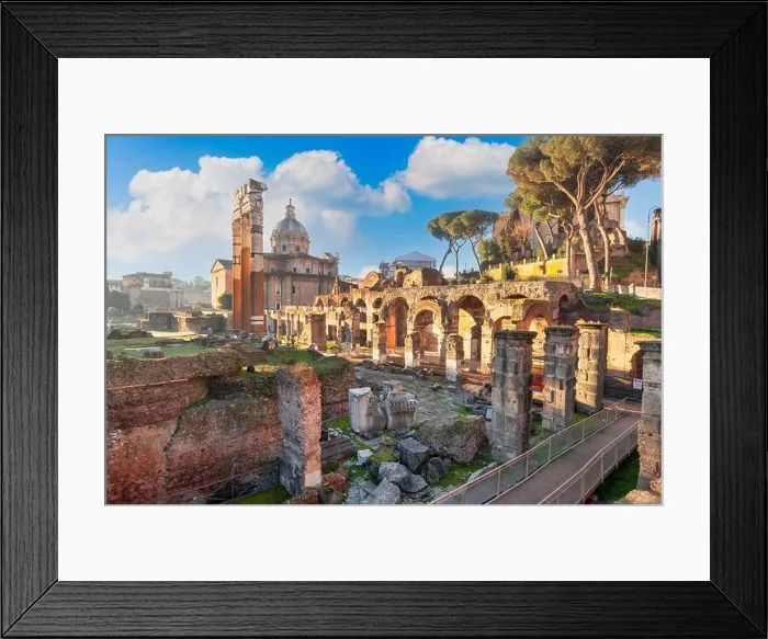 Framed Print : Rome, Italy at the Foro di Cesare in the morning Framed Print : Rome, Italy at the Foro di Cesare in the morning
