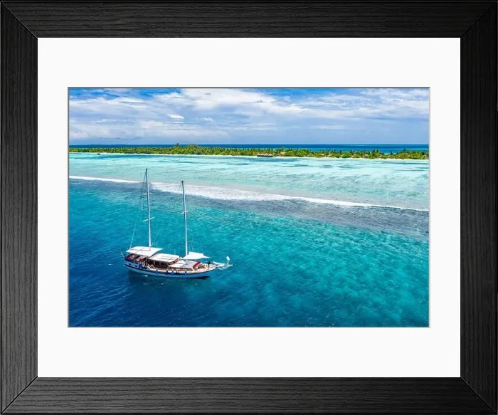 Framed Print : Beautiful turquoise ocean water boat top view aerial photo. Aerial view speed boat in the sea. Exotic sea lagoon, snorkel adventure, tropical ocean Framed Print : Beautiful turquoise ocean water boat top view aerial photo. Aerial view speed boat in the sea. Exotic sea lagoon, snorkel adventure, tropical ocean