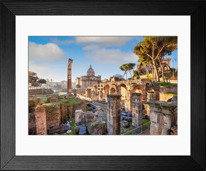 Framed Print : Rome, Italy at the Foro di Cesare in the morning Framed Print : Rome, Italy at the Foro di Cesare in the morning