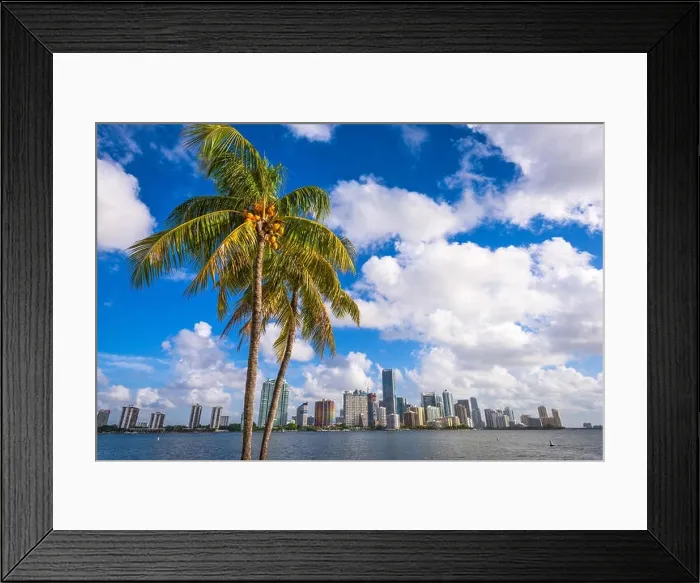 Framed Print : Miami, Florida, USA at Biscayne Bay Framed Print : Miami, Florida, USA at Biscayne Bay