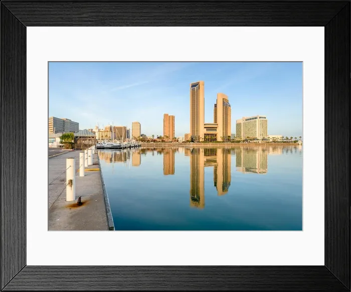 Framed Print : Corpus Christi, Texas, USA skyline on the bay in the day Framed Print : Corpus Christi, Texas, USA skyline on the bay in the day