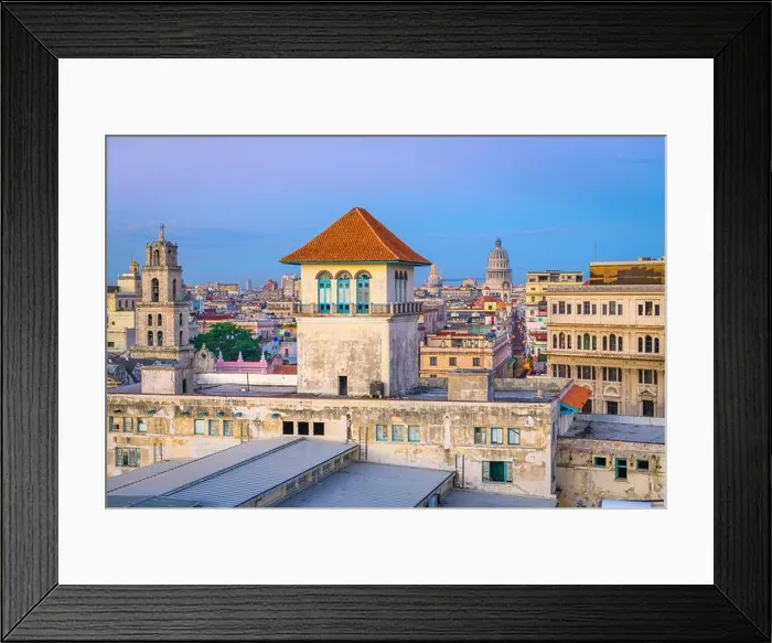 Framed Print : Havana, Cuba downtown skyline from the port Framed Print : Havana, Cuba downtown skyline from the port