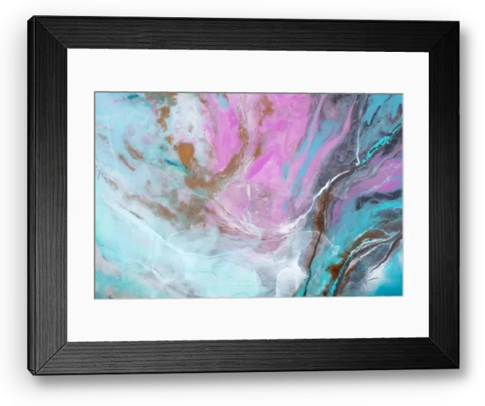 Framed Print : Abstract painting artwork with a bright contrast colors Framed Print : Abstract painting artwork with a bright contrast colors