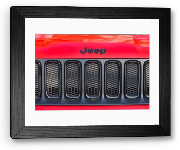 Framed Print : GALATI, ROMANIA - SEPTEMBER 2, 2017: Jeep is a brand of American automobiles that produce solely of sport utility vehicles and off-road vehicles