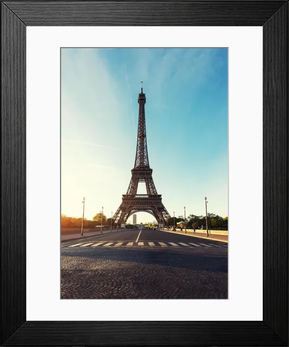 Framed Print : Sunrise in Eiffel Tower in Paris, France. Eiffel Tower is famous place in Paris, France Framed Print : Sunrise in Eiffel Tower in Paris, France. Eiffel Tower is famous place in Paris, France