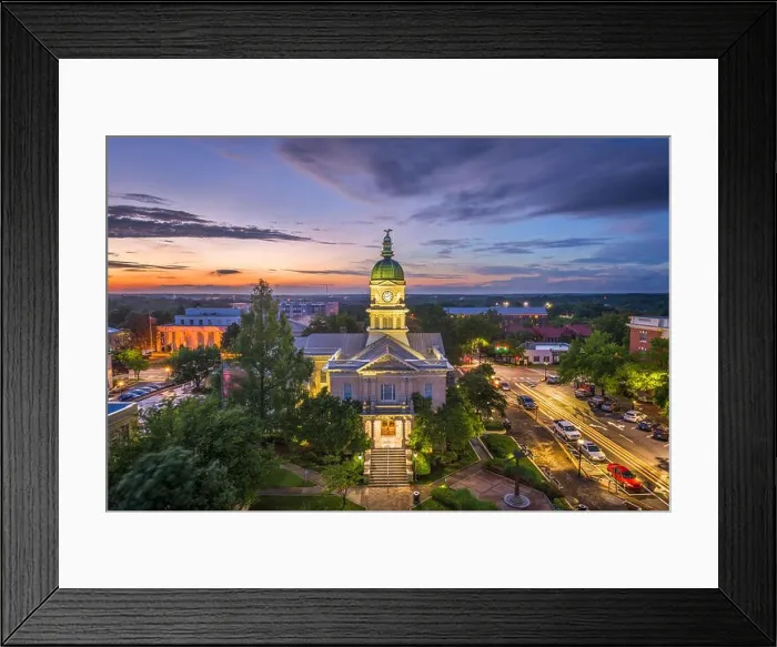 Framed Print : Athens, Georgia, USA downtown at city hall Framed Print : Athens, Georgia, USA downtown at city hall