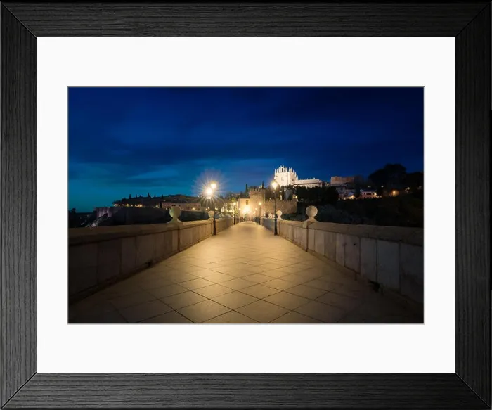Framed Print : Toledo city during twilight night. Landscape of Toledo, UNESCO World Heritage. Historical building near Madrid, Spain Framed Print : Toledo city during twilight night. Landscape of Toledo, UNESCO World Heritage. Historical building near Madrid, Spain