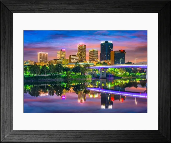 Framed Print : Little Rock, Arkansas, USA downtown skyline on the Arkansas River Framed Print : Little Rock, Arkansas, USA downtown skyline on the Arkansas River