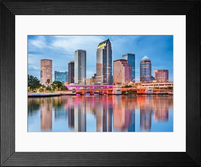 Framed Print : Tampa, Florida, USA downtown skyline Framed Print : Tampa, Florida, USA downtown skyline