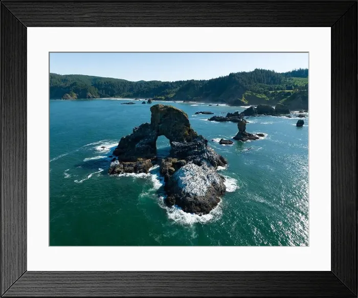 Framed Print : Basalt sea stacks lie just off the Northern Oregon shoreline, not far west of Portland. This part of the Pacific Northwest is absolutely beautiful Framed Print : Basalt sea stacks lie just off the Northern Oregon shoreline, not far west of Portland. This part of the Pacific Northwest is absolutely beautiful