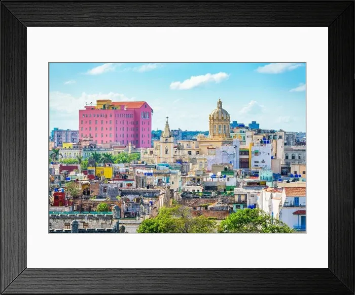 Framed Print : Havana, Cuba old town skyline in the daytime Framed Print : Havana, Cuba old town skyline in the daytime