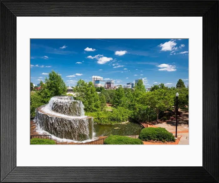 Framed Print : Columbia, South Carolina, USA at Finlay Park Fountain Framed Print : Columbia, South Carolina, USA at Finlay Park Fountain