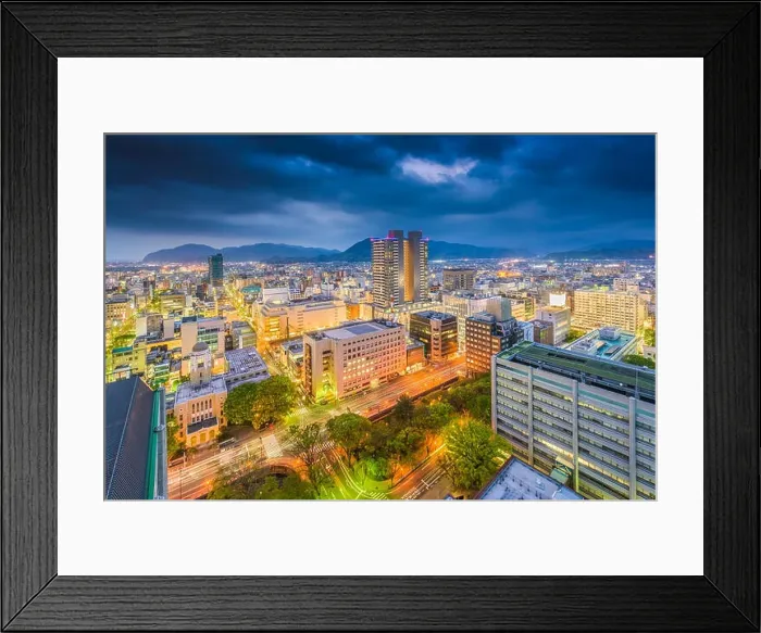 Framed Print : Shizuoka City, Japan downtown skyline at dusk Framed Print : Shizuoka City, Japan downtown skyline at dusk