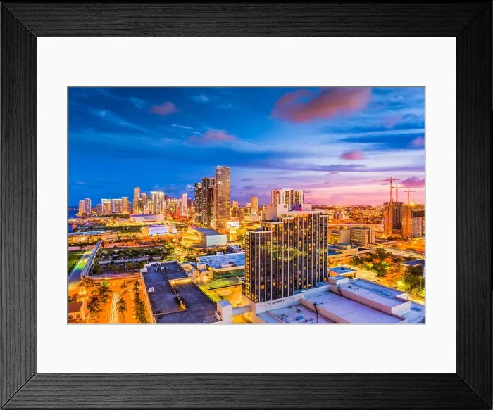 Framed Print : Miami, Florida, USA downtown cityscape Framed Print : Miami, Florida, USA downtown cityscape