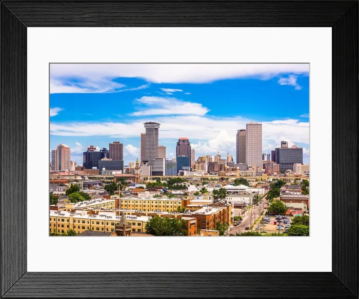 Framed Print : New Orleans, Louisiana, USA downtown city skyline Framed Print : New Orleans, Louisiana, USA downtown city skyline