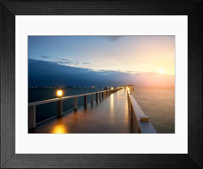 Framed Print : Wooden pier between sunset in Phuket, Thailand. Summer, Travel, Vacation and Holiday concept Framed Print : Wooden pier between sunset in Phuket, Thailand. Summer, Travel, Vacation and Holiday concept