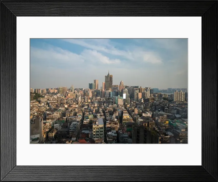 Framed Print : Image of Macau (Macao), China. Skyscraper hotel and casino building at downtown in Macau (Macao) Framed Print : Image of Macau (Macao), China. Skyscraper hotel and casino building at downtown in Macau (Macao)