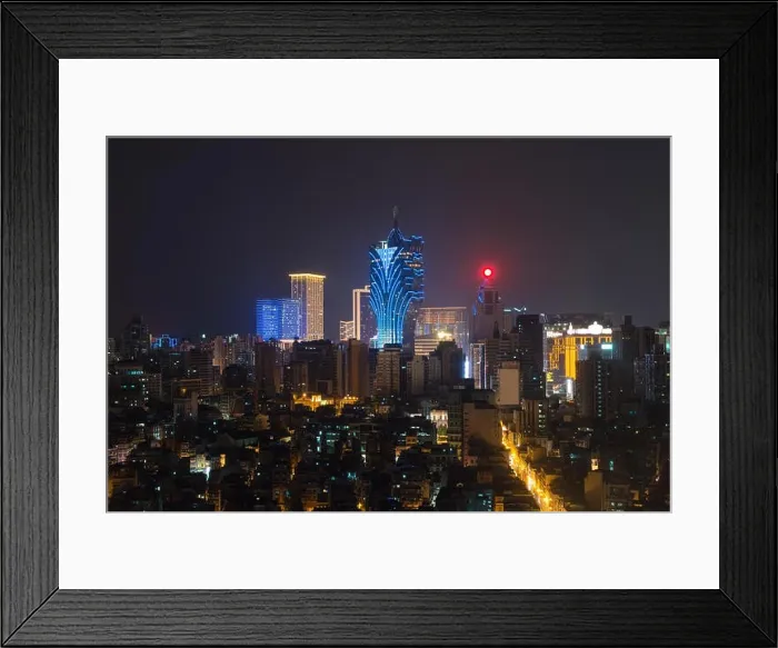 Framed Print : Image of Macau (Macao), China. Skyscraper hotel and casino building at downtown in Macau (Macao) Framed Print : Image of Macau (Macao), China. Skyscraper hotel and casino building at downtown in Macau (Macao)