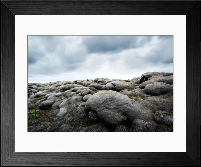 Framed Print : Moss field in Iceland Framed Print : Moss field in Iceland