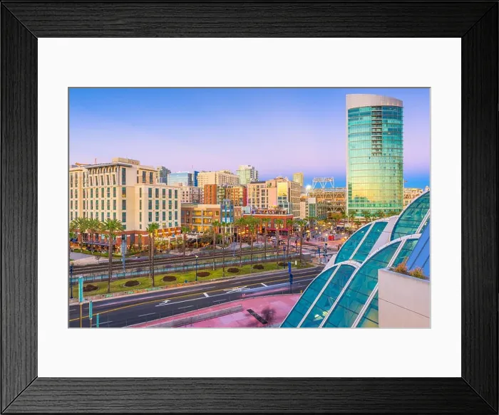 Framed Print : San Diego, California, cityscape at the Gaslamp Quarter Framed Print : San Diego, California, cityscape at the Gaslamp Quarter