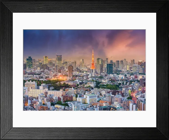Framed Print : Tokyo, Japan cityscape at dusk Framed Print : Tokyo, Japan cityscape at dusk