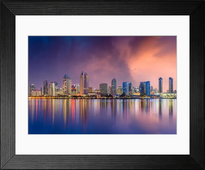 Framed Print : San Diego, California, USA skyline Framed Print : San Diego, California, USA skyline