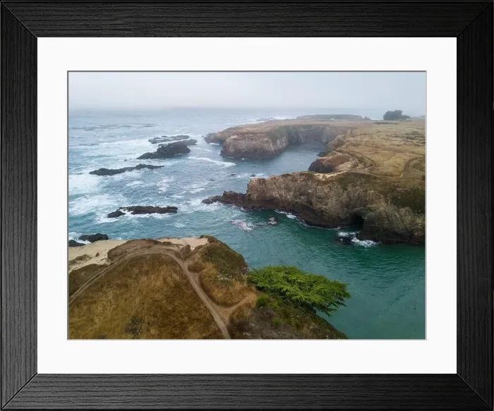 Framed Print : The cold water of the Pacific Ocean washes onto the coast of Mendocino in Northern California. This coastal part of the U.S. is incredibly beautiful Framed Print : The cold water of the Pacific Ocean washes onto the coast of Mendocino in Northern California. This coastal part of the U.S. is incredibly beautiful