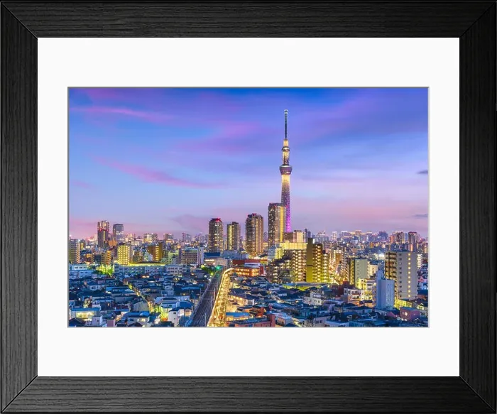 Framed Print : Tokyo, Japan cityscape over Sumida Ward Framed Print : Tokyo, Japan cityscape over Sumida Ward