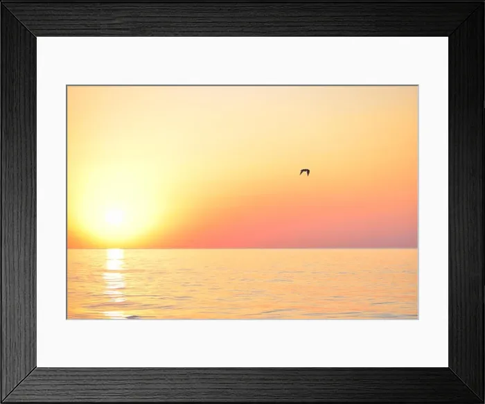 Framed Print : Golden sunrise sunset dusk over the sea ocean waves Framed Print : Golden sunrise sunset dusk over the sea ocean waves