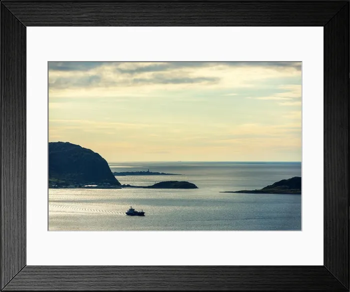 Framed Print : Colorful sunset in Alesund port town Framed Print : Colorful sunset in Alesund port town