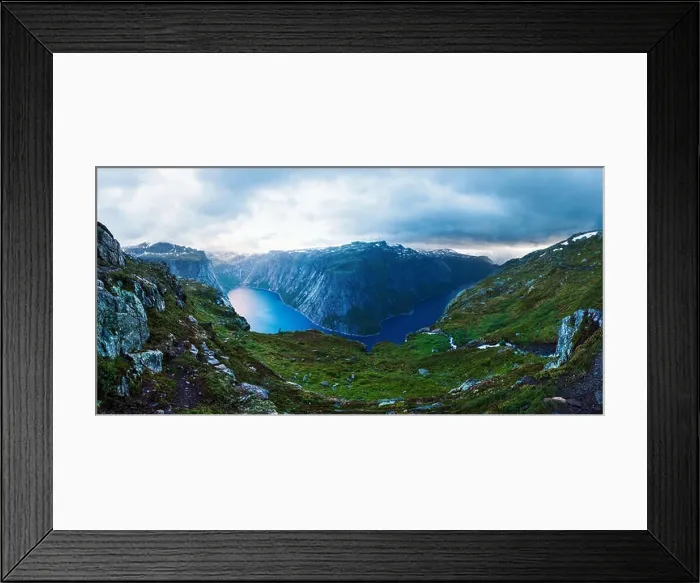Framed Print : Ringedalsvatnet lake near Trolltunga Framed Print : Ringedalsvatnet lake near Trolltunga