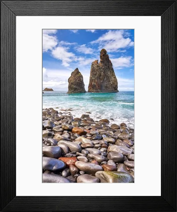 Framed Print : Rock formation on Ribeira da Janela beach, Port Moniz, North Coast of Madeira Island, Portugal Framed Print : Rock formation on Ribeira da Janela beach, Port Moniz, North Coast of Madeira Island, Portugal