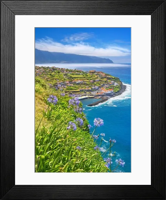 Framed Print : Aerial view of Ponta Delgada, North Coast of Madeira, Madeira Island, Portugal Framed Print : Aerial view of Ponta Delgada, North Coast of Madeira, Madeira Island, Portugal