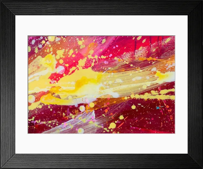 Framed Print : Original oil painting on canvas. Sky sunset and a road. Modern impressionism Framed Print : Original oil painting on canvas. Sky sunset and a road. Modern impressionism