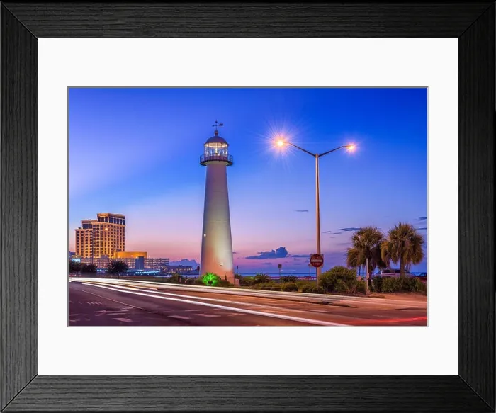 Framed Print : Biloxi, Mississippi, USA at Biloxi Lighthouse Framed Print : Biloxi, Mississippi, USA at Biloxi Lighthouse