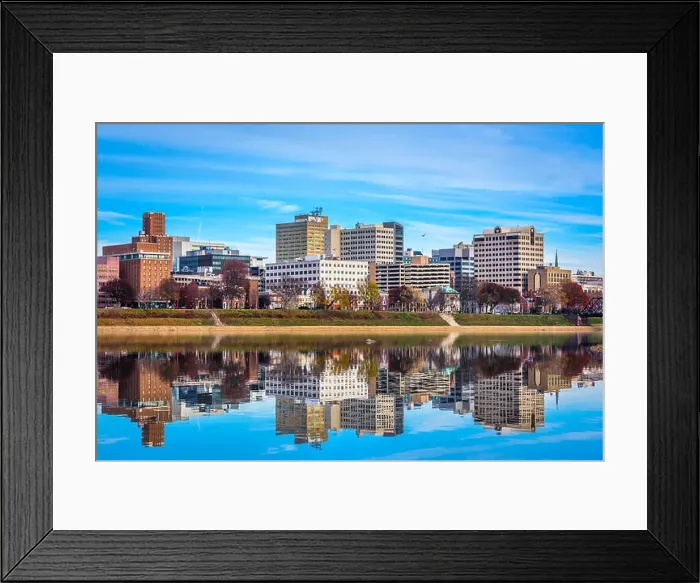 Framed Print : Harrisburg, Pennsylvania, USA skyline on the Susquehanna River Framed Print : Harrisburg, Pennsylvania, USA skyline on the Susquehanna River