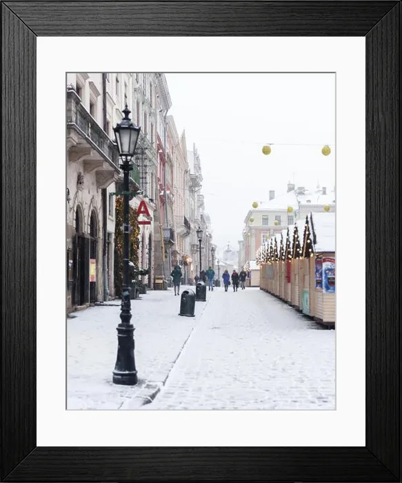 Framed Print : Lviv in winter time. Picturesque evening view on christmas fair on city center. Eastern Europe, Ukraine Framed Print : Lviv in winter time. Picturesque evening view on christmas fair on city center. Eastern Europe, Ukraine
