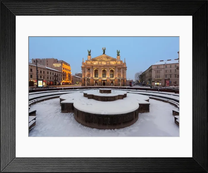 Framed Print : Solomiya Krushelnytska Lviv State Academic Theatre of Opera and Ballet in winter time Framed Print : Solomiya Krushelnytska Lviv State Academic Theatre of Opera and Ballet in winter time