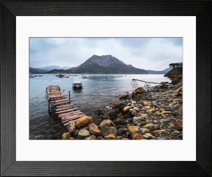 Framed Print : Amazing Mediterranean seascape in Adrasan, Turkey. Landscape photography